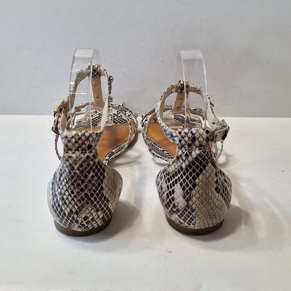 14th & Union Studded Snake Print Strappy Faux Leather Preppy Sandals Size 8.5 - Picture 8 of 11